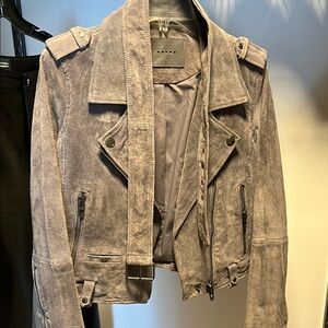 Blank NYC Gray Leather Jacket